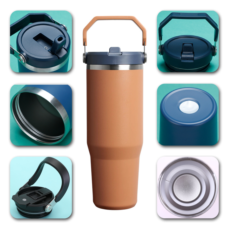 Bulk 20oz Insulated Coffee Tumbler with Handle, Private Label OEM Stainless Steel Travel Mug for Daily Commute - HENGTOO