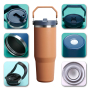 Bulk 20oz Insulated Coffee Tumbler with Handle, Private Label OEM Stainless Steel Travel Mug for Daily Commute - HENGTOO