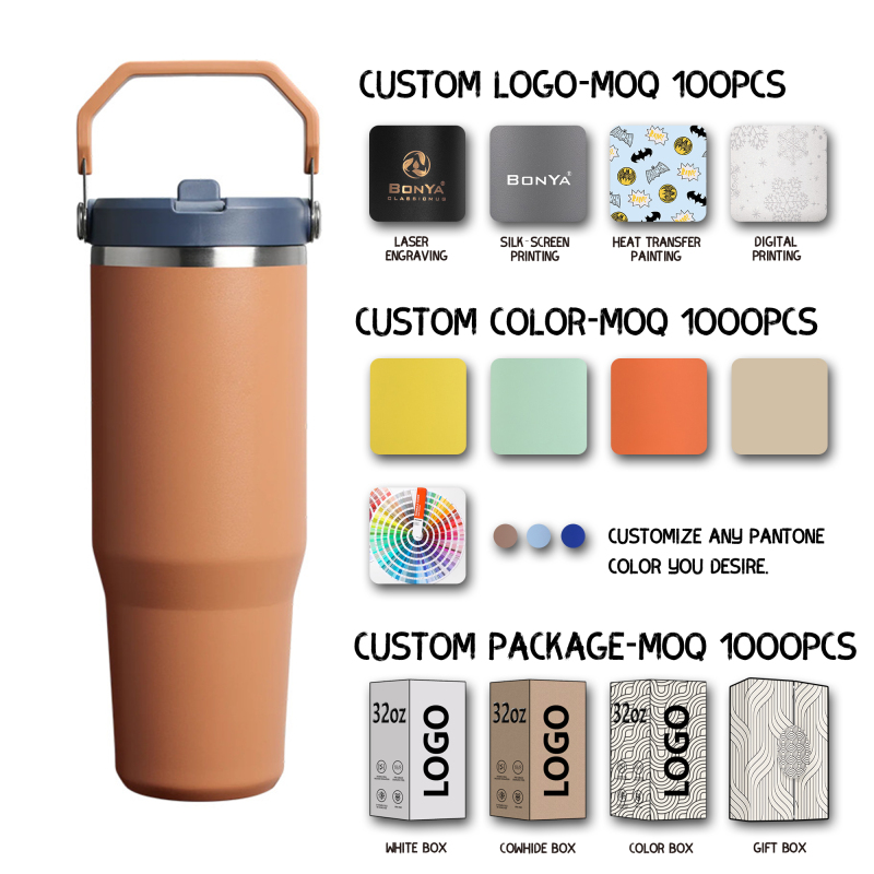 Bulk 20oz Insulated Coffee Tumbler with Handle, Private Label OEM Stainless Steel Travel Mug for Daily Commute - HENGTOO