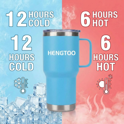 Wholesale 20oz Stainless Steel Double Wall Vacuum Insulated Tumbler with Handle for Camping & Office Use Sublimation Blanks