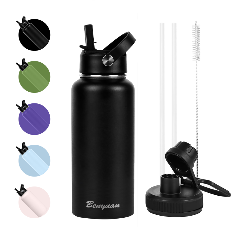 Gradient Color Design Cold Resistant 32oz Double Wall Stainless Steel Vacuum Insulated  Thermos  for Home Use