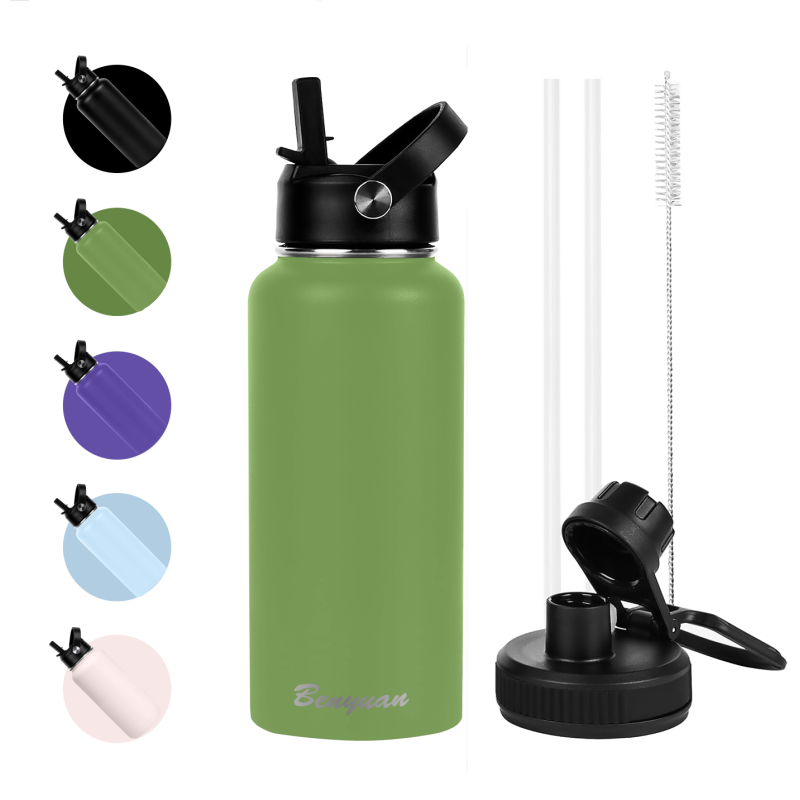 Gradient Color Design Cold Resistant 32oz Double Wall Stainless Steel Vacuum Insulated  Thermos  for Home Use