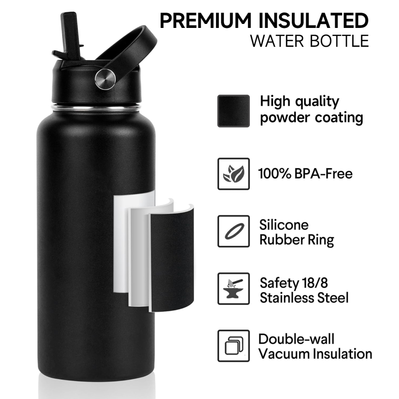Gradient Color Design Cold Resistant 32oz Double Wall Stainless Steel Vacuum Insulated  Thermos  for Home Use