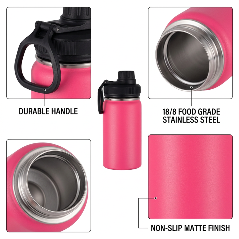 Professional Grade 304 Stainless Steel Water Bottle Vacuum Insulated for Gym Exercise Office