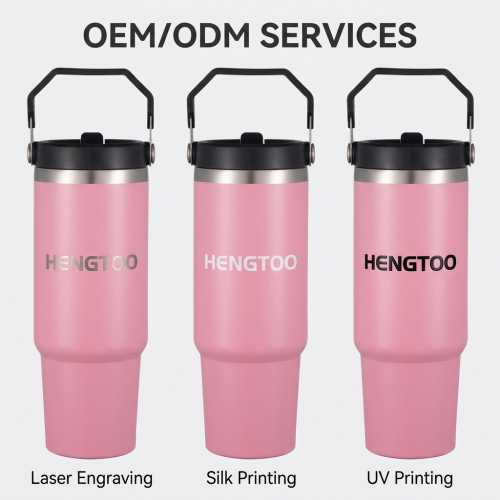 Vehicle Trucker Cup Holder Compatible Custom Logo Laser Engraved 30oz Stainless Steel Vacuum Thermos Spoon 12-24hrs Insulation