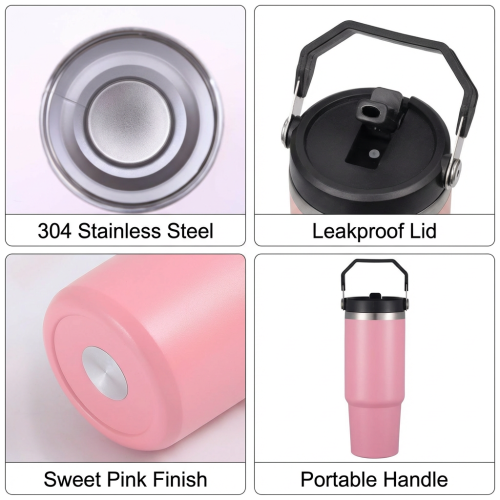 Vehicle Trucker Cup Holder Compatible Custom Logo Laser Engraved 30oz Stainless Steel Vacuum Thermos Spoon 12-24hrs Insulation