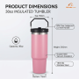 Vehicle Trucker Cup Holder Compatible Custom Logo Laser Engraved 30oz Stainless Steel Vacuum Thermos Spoon 12-24hrs Insulation