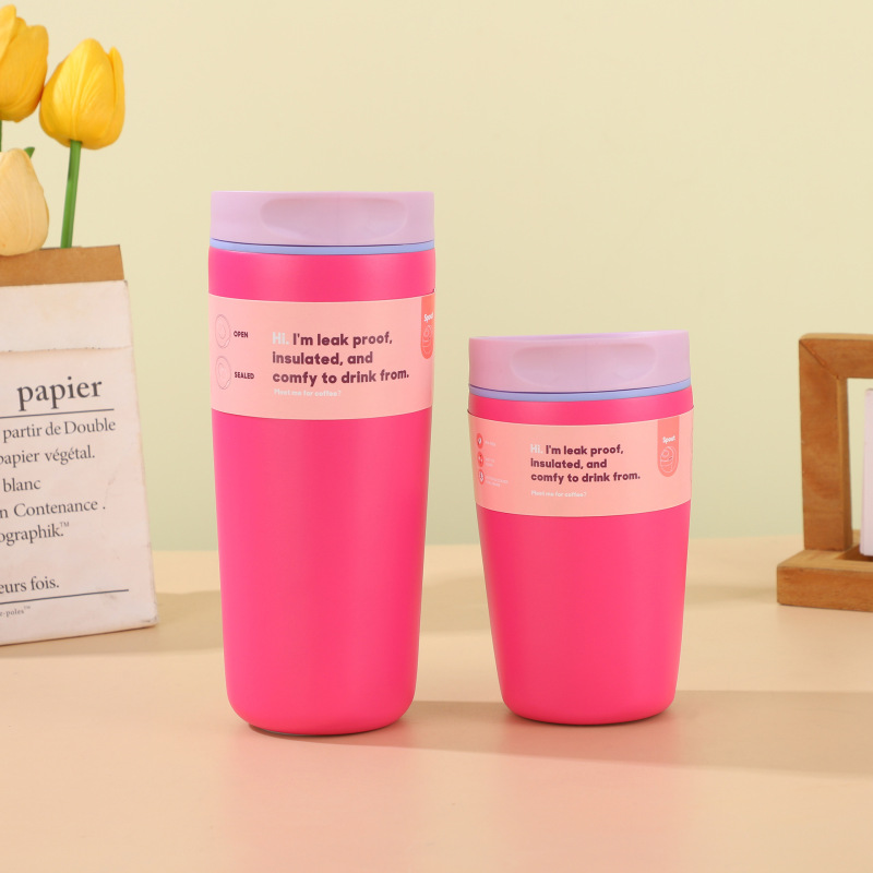 High Quality 20oz Portable Thermal Water Bottle Time Marker Track Hydration Stainless Steel Double Wall Vacuum Office Cup