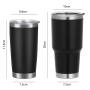 Custom 20oz Camping Mug Double Wall Insulated Vacuum Stainless Steel Tumbler Cups Travel Coffee Mug With Lid