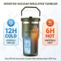 Premium 304 Stainless Steel 20oz Vacuum Insulated Tumbler with Handle for Camping Cold & Hot Drinks