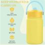 Kid Water Bottle 12oz Double Wall 18/8 Stainless Steel Vacuum Insulated for Children With BPA-free Lid