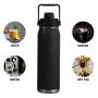 Double Wall Wide Mouth Water Bottles with Custom logo Colorful Oem Stainless Steel Drinking Water Bottle with Optional Lids