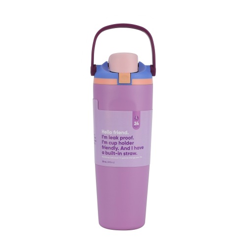 Custom Logo 40oz Stainless Steel Tumbler with Handle and Straw Vacuum Insulated Leakproof Office Cup Travel Mug
