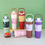 Custom Logo 40oz Stainless Steel Tumbler with Handle and Straw Vacuum Insulated Leakproof Office Cup Travel Mug