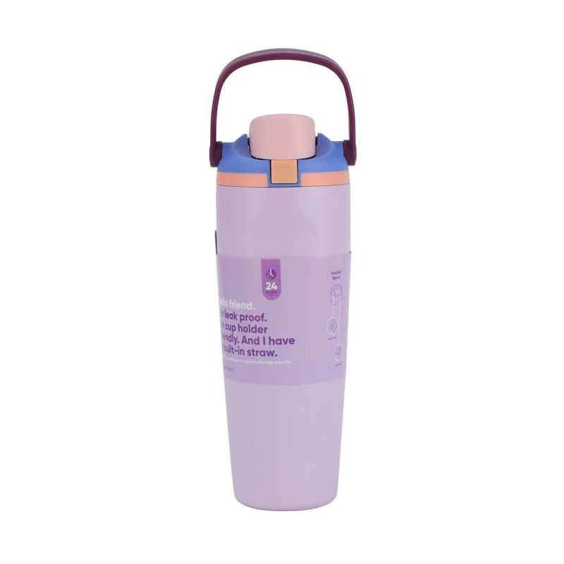 Custom Logo 40oz Stainless Steel Tumbler with Handle and Straw Vacuum Insulated Leakproof Office Cup Travel Mug