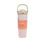 Custom Logo 40oz Stainless Steel Tumbler with Handle and Straw Vacuum Insulated Leakproof Office Cup Travel Mug