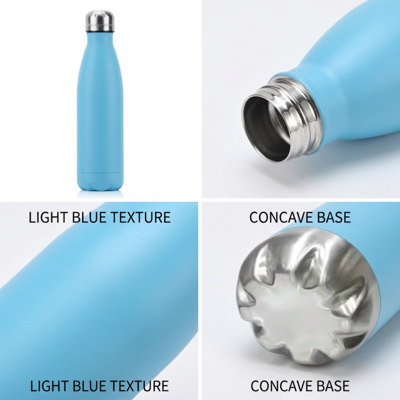 High Quality Double Wall Vacuum Flask 500ml Bowling Shape BPA Free Stainless Steel Flask for Hiking Sport