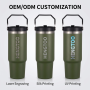 30oz Stainless Steel Thermal Water Bottle Vacuum Insulated Lightweight BPA Free Leak-Proof Sports Cup Riding Camping Gym Daily