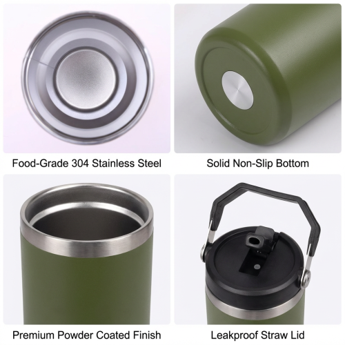 30oz Stainless Steel Thermal Water Bottle Vacuum Insulated Lightweight BPA Free Leak-Proof Sports Cup Riding Camping Gym Daily