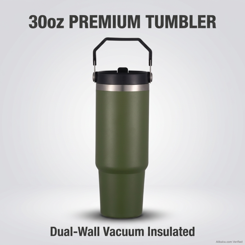 30oz Stainless Steel Thermal Water Bottle Vacuum Insulated Lightweight BPA Free Leak-Proof Sports Cup Riding Camping Gym Daily