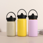 New Lid BPA Free Double Wall Stainless Steel Insulated Vacuum Flask 14oz Kid Water Bottle for School