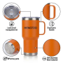 Hot Sale 20oz Straight Stainless Steel Tumbler With Handle for Juice Water Wine Beer Beverage Cups