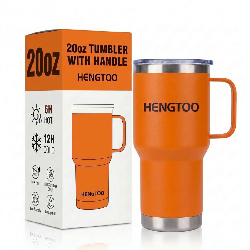 Hot Sale 20oz Straight Stainless Steel Tumbler With Handle for Juice Water Wine Beer Beverage Cups