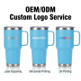 Wholesale 20oz 30oz Custom Logo 304 Stainless Steel Eco-Friendly Vacuum Insulated Tumbler with Handle and Lid