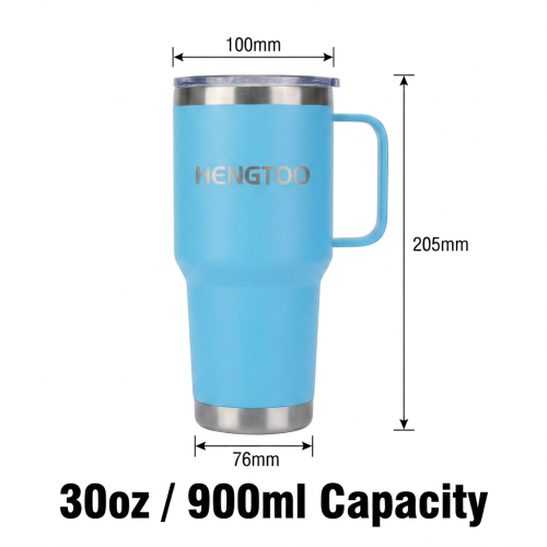 Wholesale 20oz 30oz Custom Logo 304 Stainless Steel Eco-Friendly Vacuum Insulated Tumbler with Handle and Lid