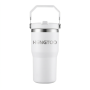 20oz Stainless Steel Thermos with Handle Lid Double Wall Vacuum Insulated Wide Mouth Powder Coated Durable for Office Home Use