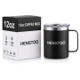 Wholesale 12oz Custom Logo Stainless Steel Office Cup Coffee Mug Leak-Proof BPA Free Vacuum Insulated Travel Tumbler Handle Lid