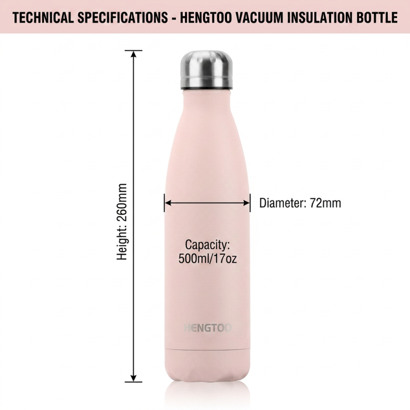 Durable 500ml Stainless Steel Vacuum Flask Cola Shape Double Walled Thermal Flask with Handle and Lid for Camping Car Cup Holder