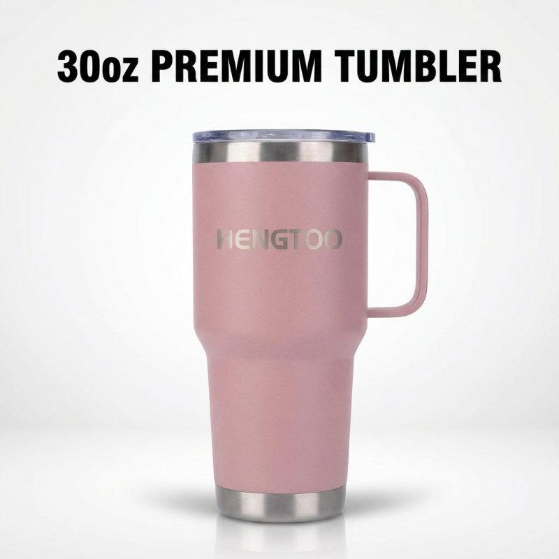 Wholesale 30oz Stainless Steel Vacuum Insulated Wide Mouth Jug Handle Lid Cleaning Brush 6-12hr Thermal Insulation for Camping