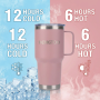 Wholesale 30oz Stainless Steel Vacuum Insulated Wide Mouth Jug Handle Lid Cleaning Brush 6-12hr Thermal Insulation for Camping