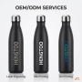 Stainless Steel Vacuum Flask Pop-up Straw 17oz Leak-Proof Double Wall BPA Free 12-24hr Thermal Insulation for Sports Gym Outdoor