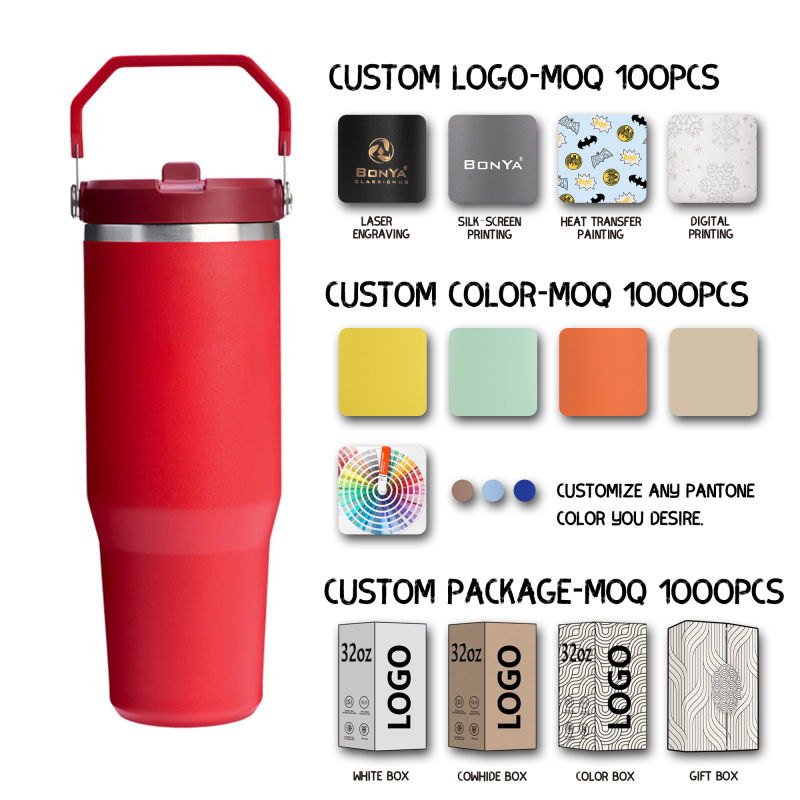 Wholesale 30oz Tumbler with Handle, Custom Logo Stainless Steel Insulated Travel Mug, Versatile All-Day Hydration Cup Factory Direct - HENGTOO