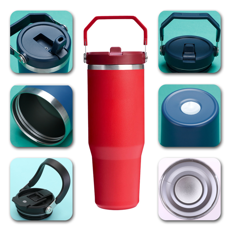 Wholesale 30oz Tumbler with Handle, Custom Logo Stainless Steel Insulated Travel Mug, Versatile All-Day Hydration Cup Factory Direct - HENGTOO