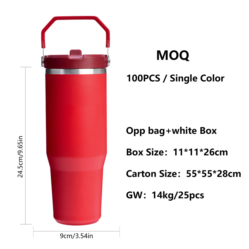 Wholesale 30oz Tumbler with Handle, Custom Logo Stainless Steel Insulated Travel Mug, Versatile All-Day Hydration Cup Factory Direct - HENGTOO