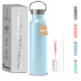 Custom Logo 500ml & 750ml Stainless Steel Double-Walled Vacuum Flask Small Mouth Thermal Insulated Sport Water Bottles