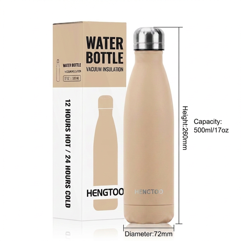 Hot Sale 500ml Sublimation Vacuum Flask Cola Shape Stainless Steel Insulated Water Bottle for DIY Design