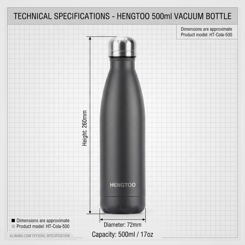 Premium 500ml Stainless Steel Vacuum Flask Cola Shape Double Wall Insulated Bottle for Sports Gym Car