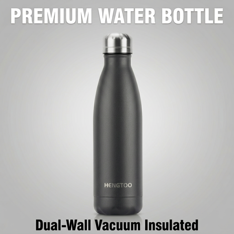 Premium 500ml Stainless Steel Vacuum Flask Cola Shape Double Wall Insulated Bottle for Sports Gym Car