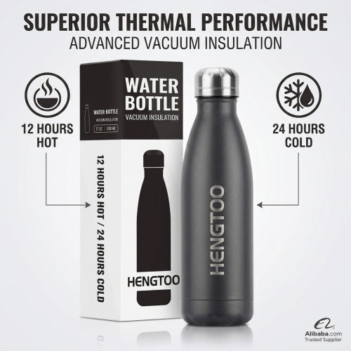 Premium 500ml Stainless Steel Vacuum Flask Cola Shape Double Wall Insulated Bottle for Sports Gym Car