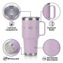 Custom Design 30oz Stainless Steel Double Wall Vacuum Insulated Tumbler with Handle for Coffee Tea Camping Office Cup Gift