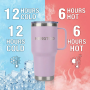 Custom Design 30oz Stainless Steel Double Wall Vacuum Insulated Tumbler with Handle for Coffee Tea Camping Office Cup Gift
