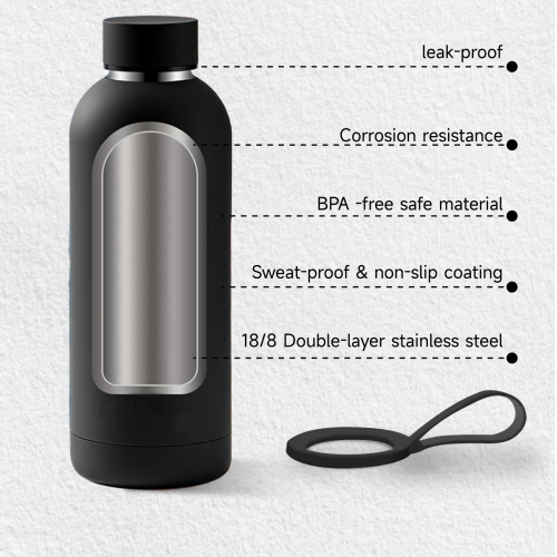 Wholesale Narrow Mouth Stainless Steel Water Bottle with Straw Sports Water Bottle Vacuum Insulated Flask Customized