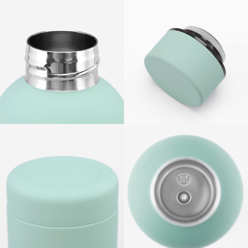 Customize Logo 500/750/1000ML Big Capacity Rubber Paint Abrasion-Proof 304/316 Stainless Steel Small Mouth Water Bottle