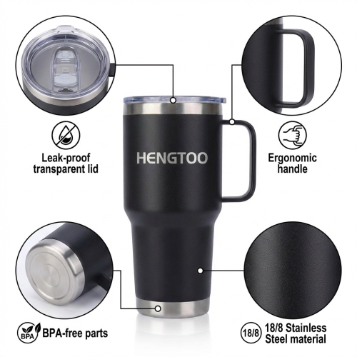 Wholesale Vacuum Insulated Wide Mouth Jug with Handle and Lid and Cleaning Brush for Camping and Outdoor Sports