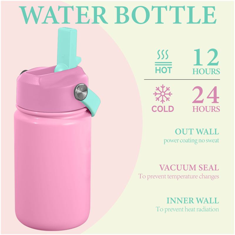 Hot Sale Bpa Free Thermal Thermos Children Water Bottle 12oz Wholesale Custom Color Logo Patterns Avaibile Thermos