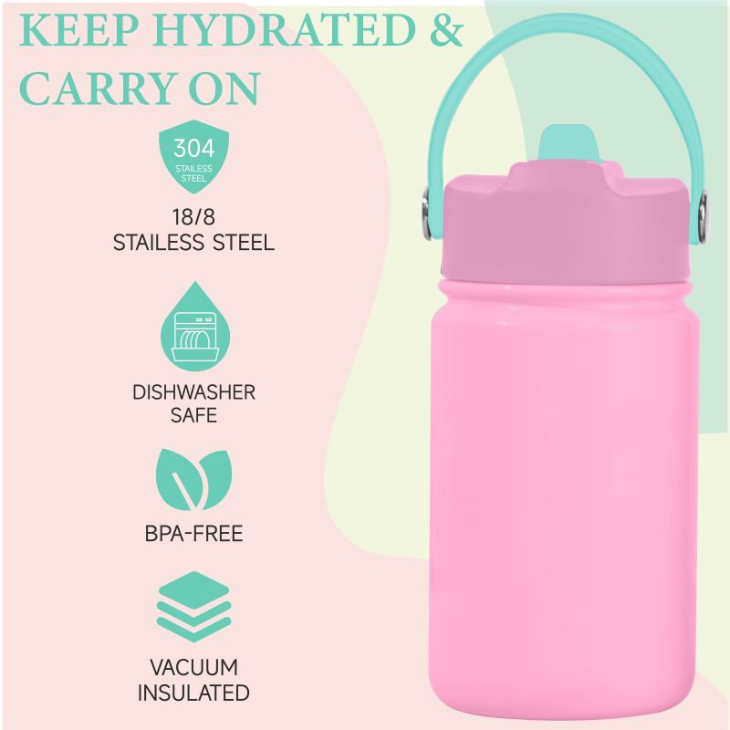 Hot Sale Bpa Free Thermal Thermos Children Water Bottle 12oz Wholesale Custom Color Logo Patterns Avaibile Thermos